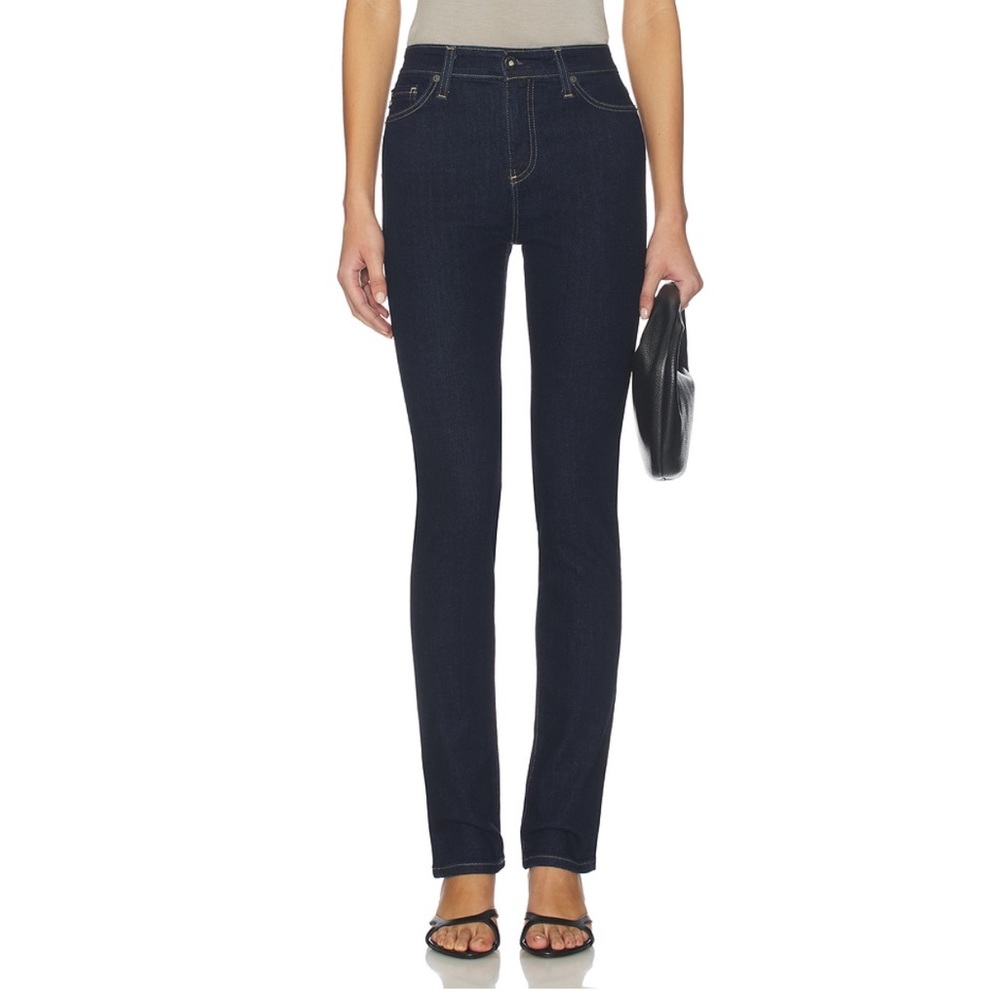 AG Jeans Women's Mari High Rise Slim Straight Leg Jeans - Dark Blue